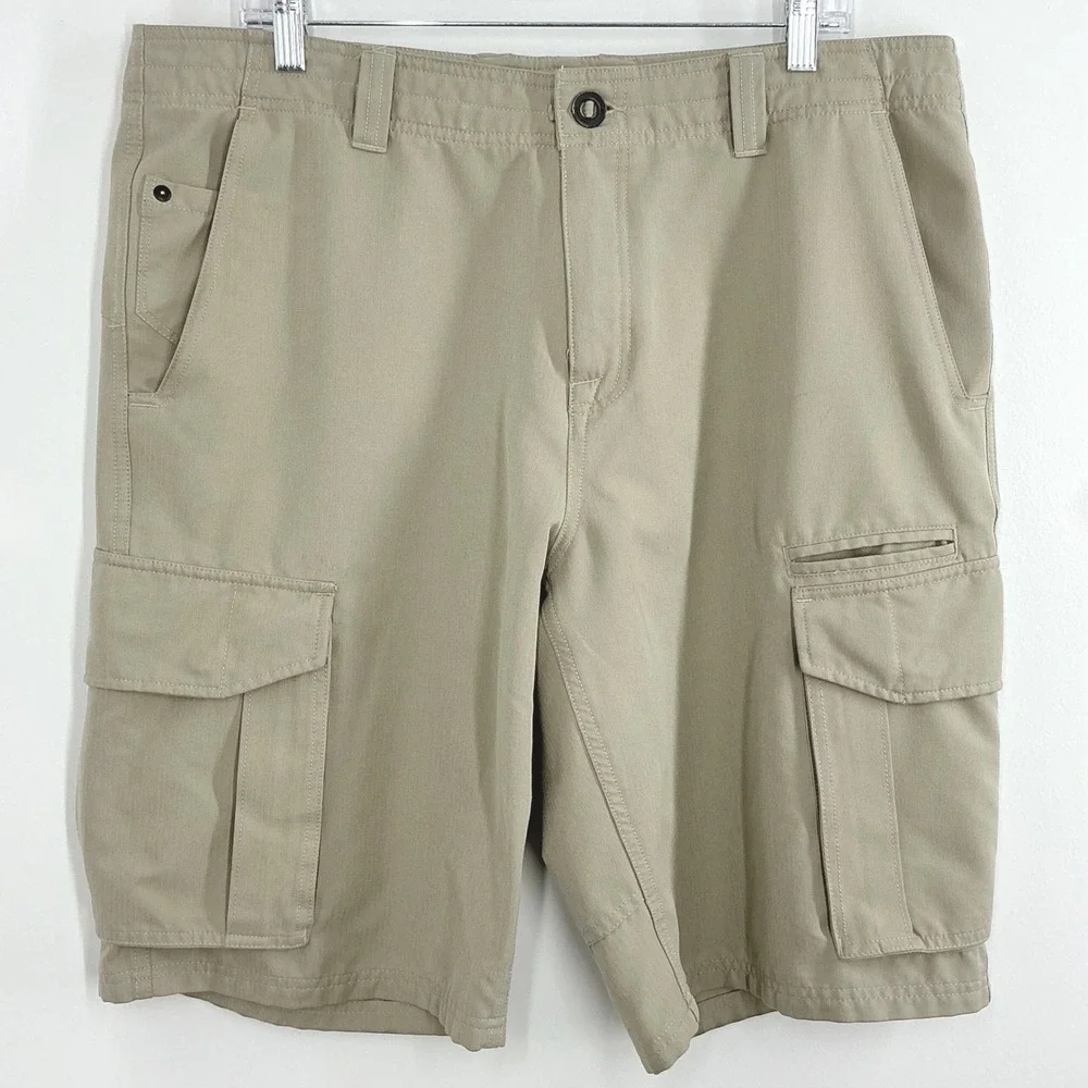 The North Face Men's 36 Herringbone Cargo Shorts Khaki‎ Outdoor Hiking Utility